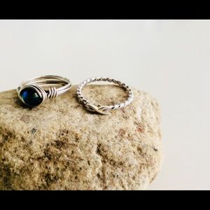 2 stacking silver rings. Size 7